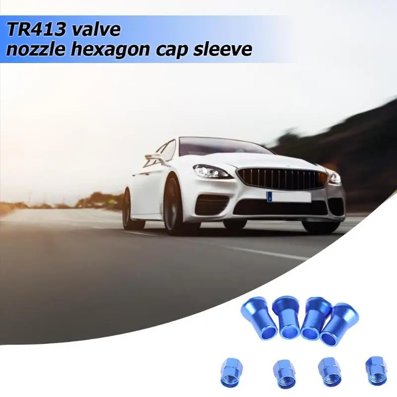 4x TR413 автомобиль грузовик клапан для шины шестигранные крышки уникальный модный роскошный Холодный Допуск с рукавами левый и правый передний задний