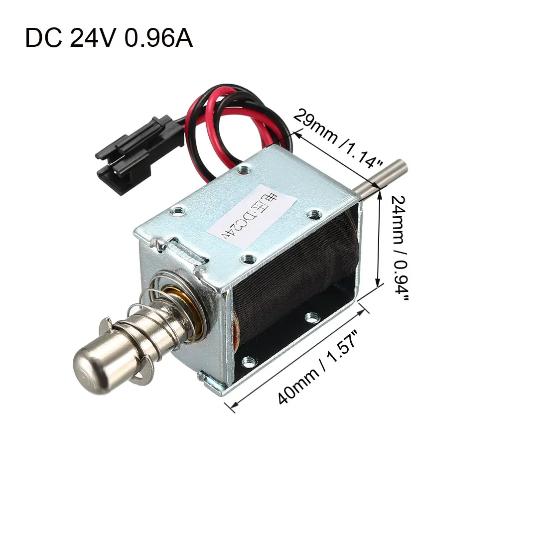 Uxcell DC24V 10 мм кнопочный электромагнит, 10 мм/300 г 0 мм/3100 г, открытая рама, линейное движение