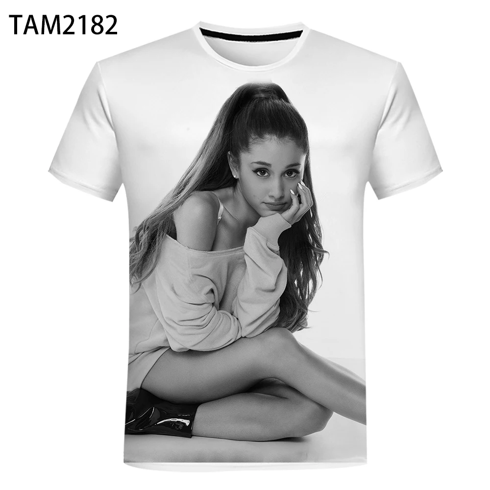 2021 New All In One Ariana Grande 3D T-Shirt Youth Student Casual Personality Street Style Print Summer Top Breathable Sweatshir