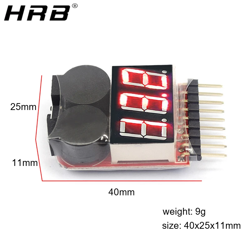 Индикатор сигнализации HotRC 1S 8S 3 7 в низкое напряжение детали 2 1|rc battery|low voltage buzzerlow