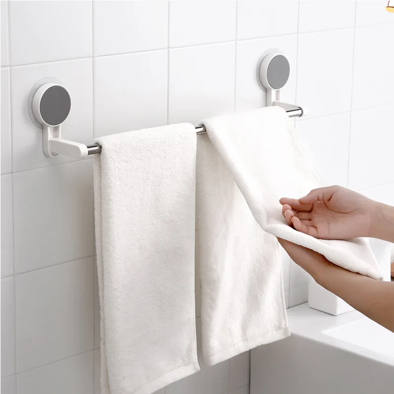 

Bathroom Towel Bath Towel Rack Multi-functional Storage Hook Kitchen Single Bar, Parallel Bars Seemless Stickers Towel Bar