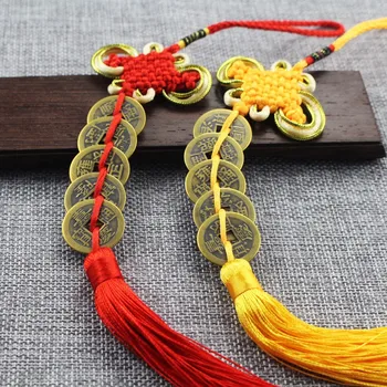 

Chinese Feng Shui Coins Chinese Knot Copper Lucky Coin Hanger For Wealth And Success Home Car Hanger Decors