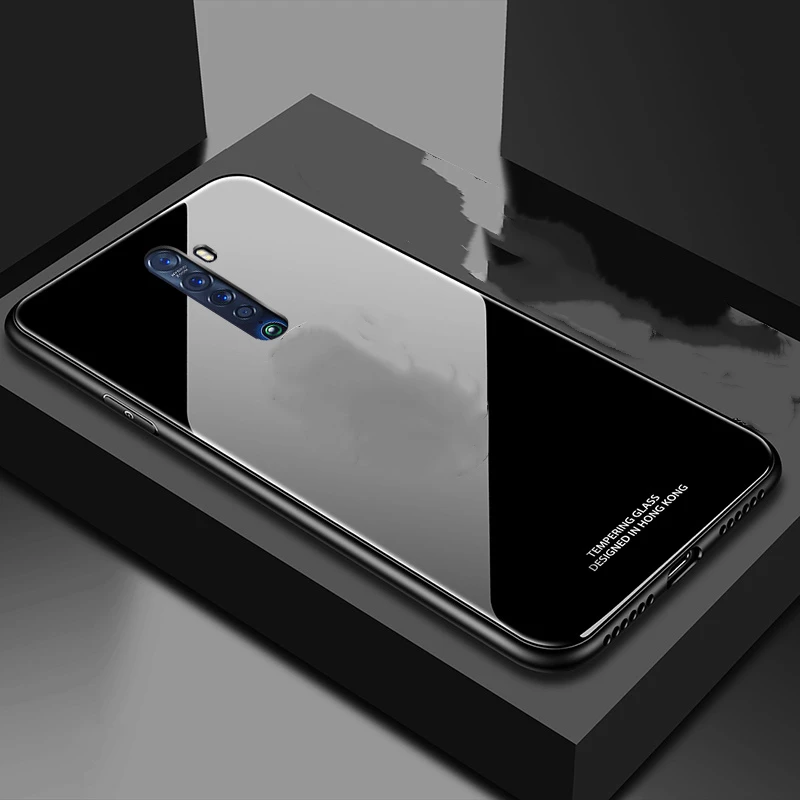 Для OPPO Reno 2F чехол Reno2 Z из закаленного стекла Жесткий ПК Мягкий ТПУ Рамка задняя