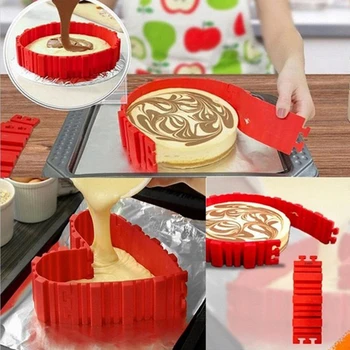 

2020 New Pie Crust Shield Cake Tools 4 PCS Silicone Cake Mold Design Your Cakes Any Shape Magic Bake Snakes DIY Cake