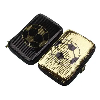 

Sequins Pen Boxes School Pencil Case Big Football Brush Pot Cartoon Stationery Bags School Supplies Storage Organizer