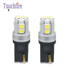 100X T10 W5W 194 Canbus 3030 10SMD Автомобильный светодиодный фонарь 600LM внутренний маркер Лицензия парковка Чтение свет 6000K авто лампа