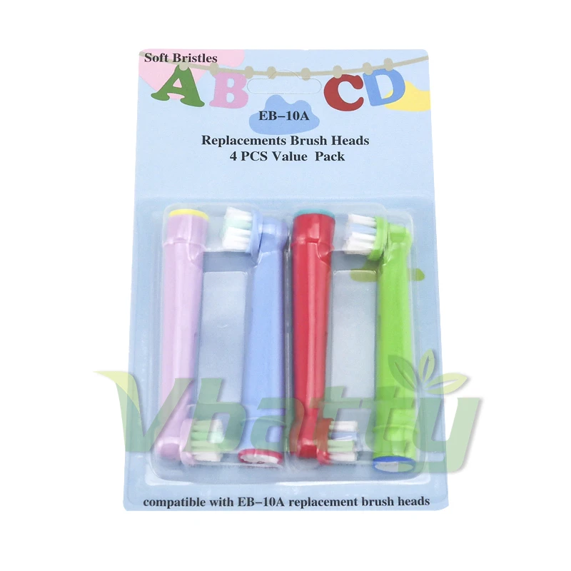 

4PCS/Pack Tooth Brush Heads 4-Color Replacement Children Kids Fit For Oral-B Pro-Health Electric Toothbrush Clean