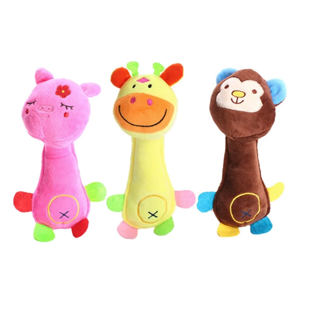 

Funny Dog Chew Plush Toys Stuffed Sustainability Cat Sound Squeak Noise Made Lovely Pet Fleece Durability Molar Toy For Dogs