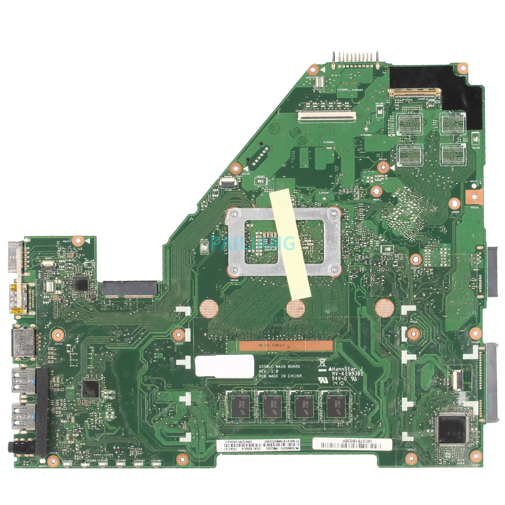 price cut  PAILIANG Laptop motherboard For ASUS X550LC Mainboard SR16Q i3-4010U REV:2.0 tesed DDR3