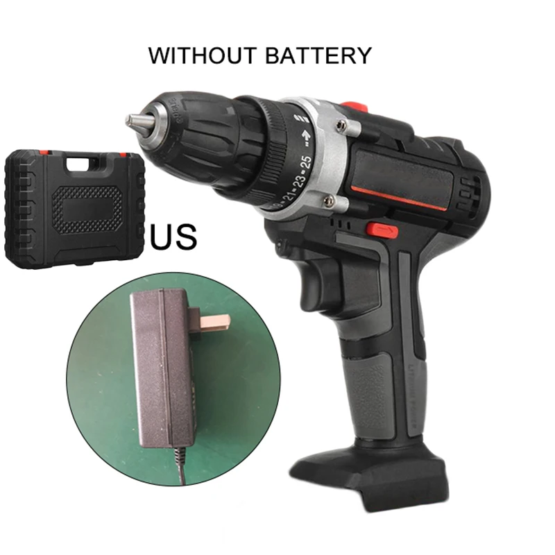 

Brushless Motor Impact Drill Kit Cordless Flat Drilling Turning Screws
