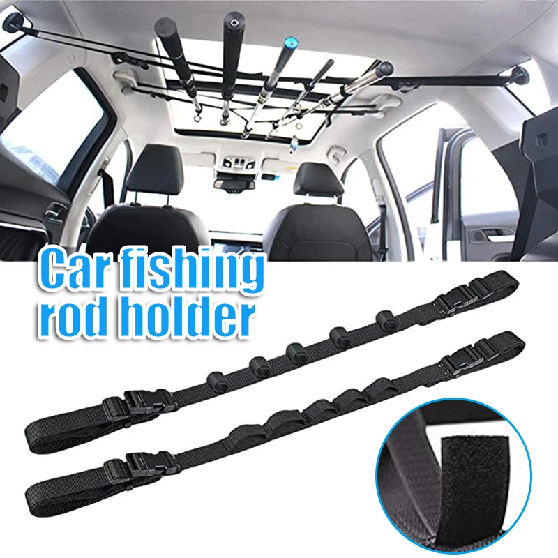 2Pack Fishing Rod Holder Car Fishing Pole Carrier Tackle Tools Car Organizer 
