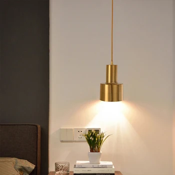 

Postmodern Led Pendant Lights Kitchen Bedside Reading Lamp Nordic Luminária Metal Hanging Lamp E27 Bulb AC90-260V