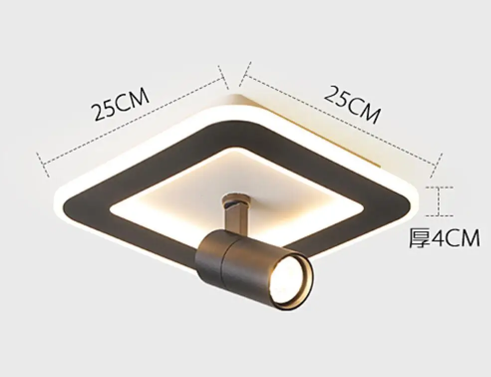Современный светодиодный потолочный светильник+ светильники для спальни, гостиной, гардеробной, коридора, крыльца, балкона, комнатная потолочная лампа, осветительный прибор - Цвет корпуса: Square No4 as image