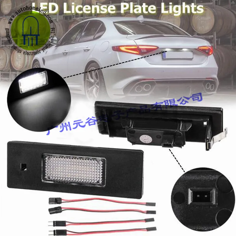 2pcs Direct Fit White Led For Fiat Marea Alfa Romeo 147 156 159 166 Brera Spide License Plate Light Signal Lamp Aliexpress