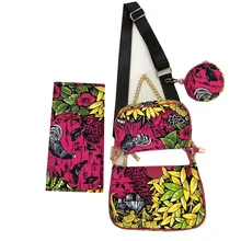 Настоящий Африканский нигерийский Воск Принт ткань соответствующие Анкара Сумка Набор для женщин вечернее платье костюм