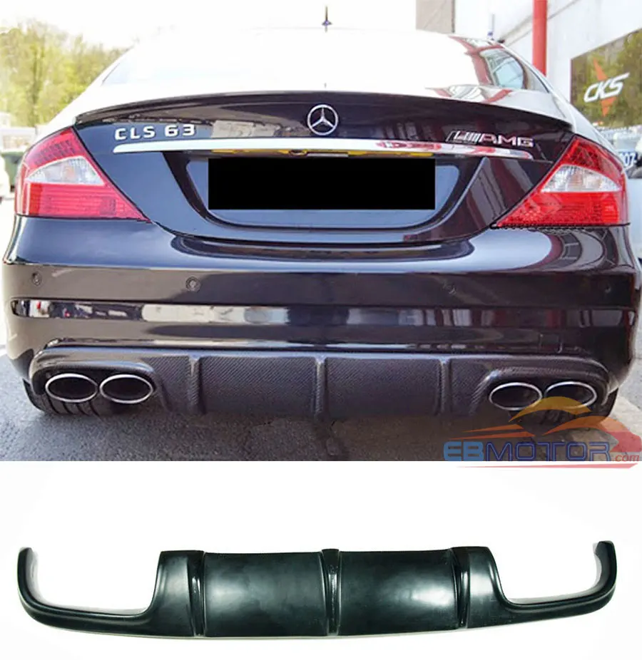 Окрашенный FRP задний дополнительный бампер диффузор для W219 CLS AMG CLS55 CLS63 2006-2010 M086F |