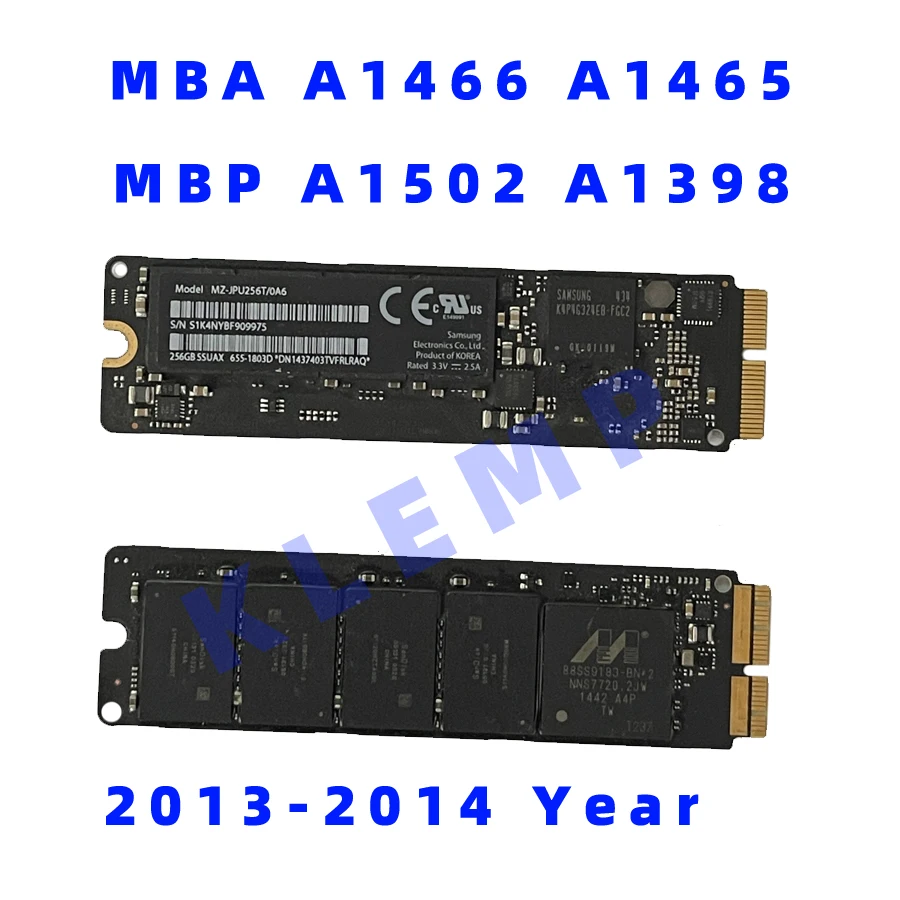 Оригинальный твердотельный накопитель 128 ГБ 256 512 SSD для 2013 2014 Macbook Pro Retina A1502 A1398 Air