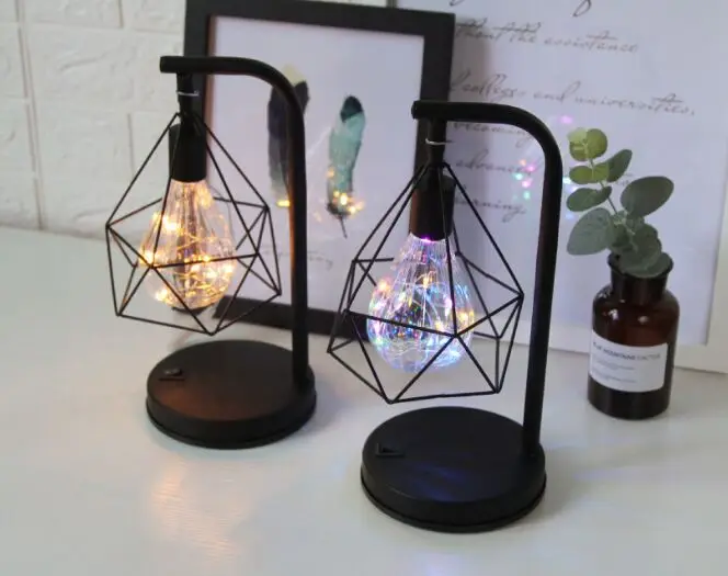 Battery/USB style Led Night Lights Lamp Vintage Creative Decoration Bar Desk Table Lamps Festival Atmosphere Lights