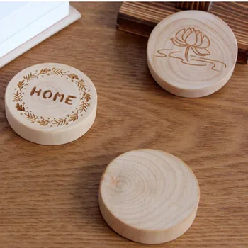 

DIY Wooden Round Shape Bottle Opener Magnet Decoration Beer Bottle Opener Fridge Sticker HUG-Deals