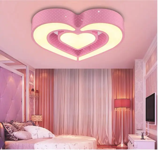 Romantic LED ceiling lamp bedroom lamp warm creative living room lighting simple modern master bedroom lamp children room lamp