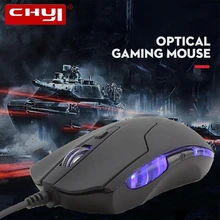 CHYI игровая мышь Проводная USB оптическая компьютерная мышь эргономичная 6 кнопок мыши с подсветкой для ПК ноутбука