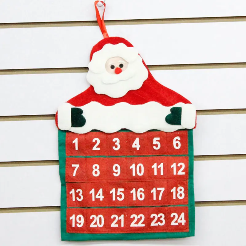 Кулон Рождественский Адвент-Календарь украшения календарь вечерние украшения подвесной календарь Ремесло Санта Клаус