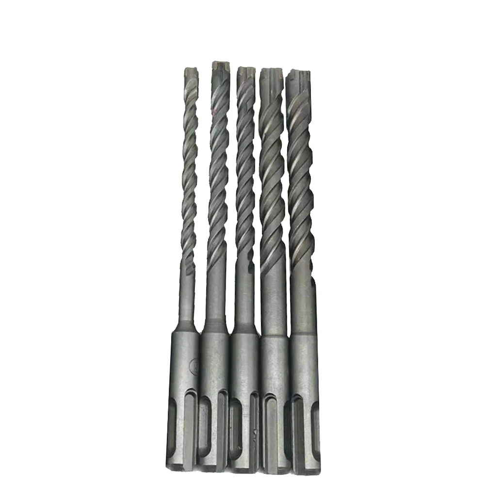 1 Sets 160mm 5-16mm SDS Plus Masonry Drill Bits Kit Multi-Point Carbide-Tipped Twin Spiral Hammer Drill Bits Set with Case