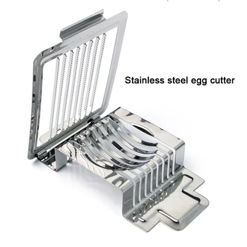 

1PC Home Kitchen Egg Cutter Stainless Steel Boiled Egg Slicer Section Cutter Wire Egg Slicer For Hard Boiled Eggs Kitchen Tools