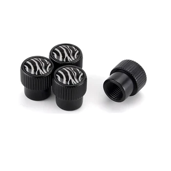 

4pcs Zebra Aluminum Alloy Car Tire Valve Cap Tyre Cover Accessories For Porsche Panamera Cayman Cayenne 911 918 718 Boxster