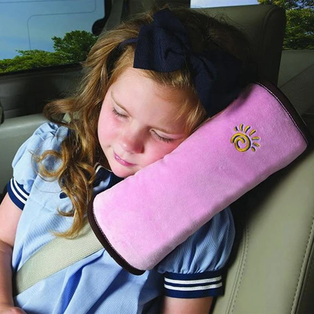 Coussin de sécurité pour enfants et bébés, coussin de sommeil, pour  voiture, épaulettes réglables, ceinture de sécurité, oreiller doux, soutien  du cou - AliExpress