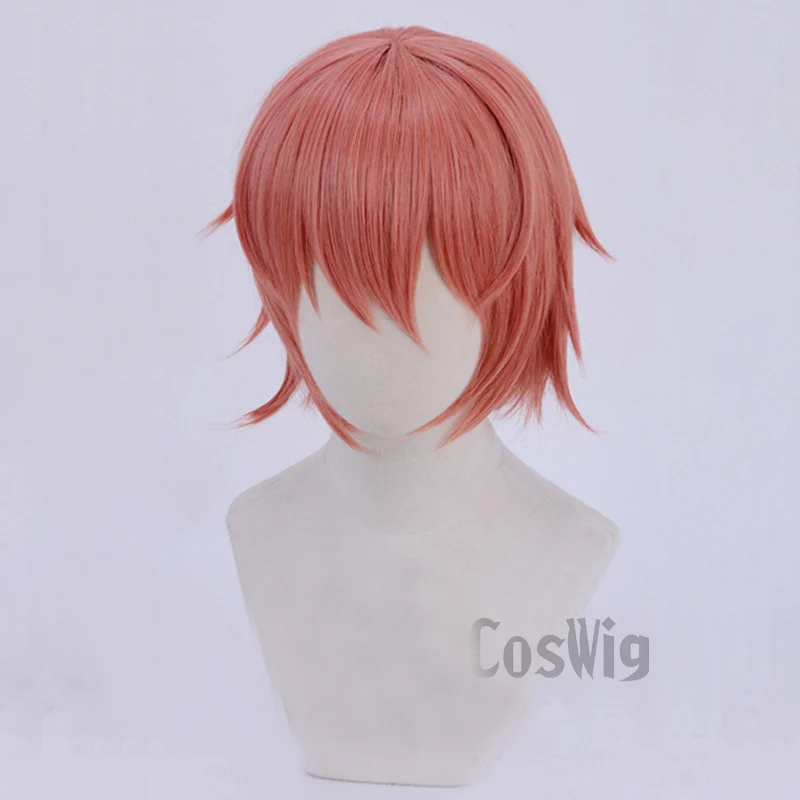 Аниме Doki клуб Sayori короткие Розовый и красный цвет Жаростойкие накладные волосы парики, костюм для косплея для девочек+ заколка в виде бантика