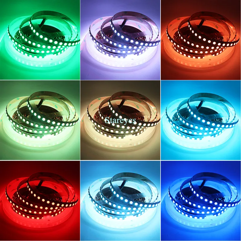 SMD5050 120 светодиодный/м 5 м DC12V DC24V RGB белый светодиодный полосы светильник IP20 IP65 IP67
