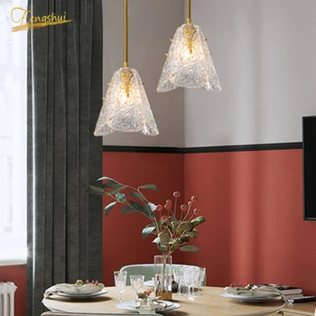 

Nordic LED Glass Pendant Lamp Lighting Modern Petal Shape Pendant Lights Bedroom Restaurant Hotel Decorative Hanging Lamp Lamps