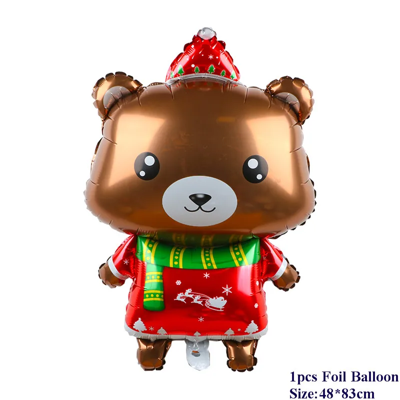 Счастливые рождественские фольги Воздушные шары Санта-Клаус Снеговик воздушный шар в форме дерева год вечерние украшения детская Подарочная коробка принадлежности для мячей - Цвет: Многоцветный