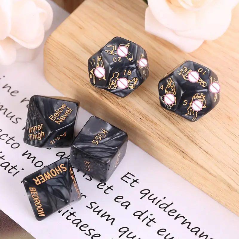 5pcs/set Funny Love Dice Game Toy Erotic Sexy Posture Adult Couple Bachelor Love game dice dice set acrylic dice