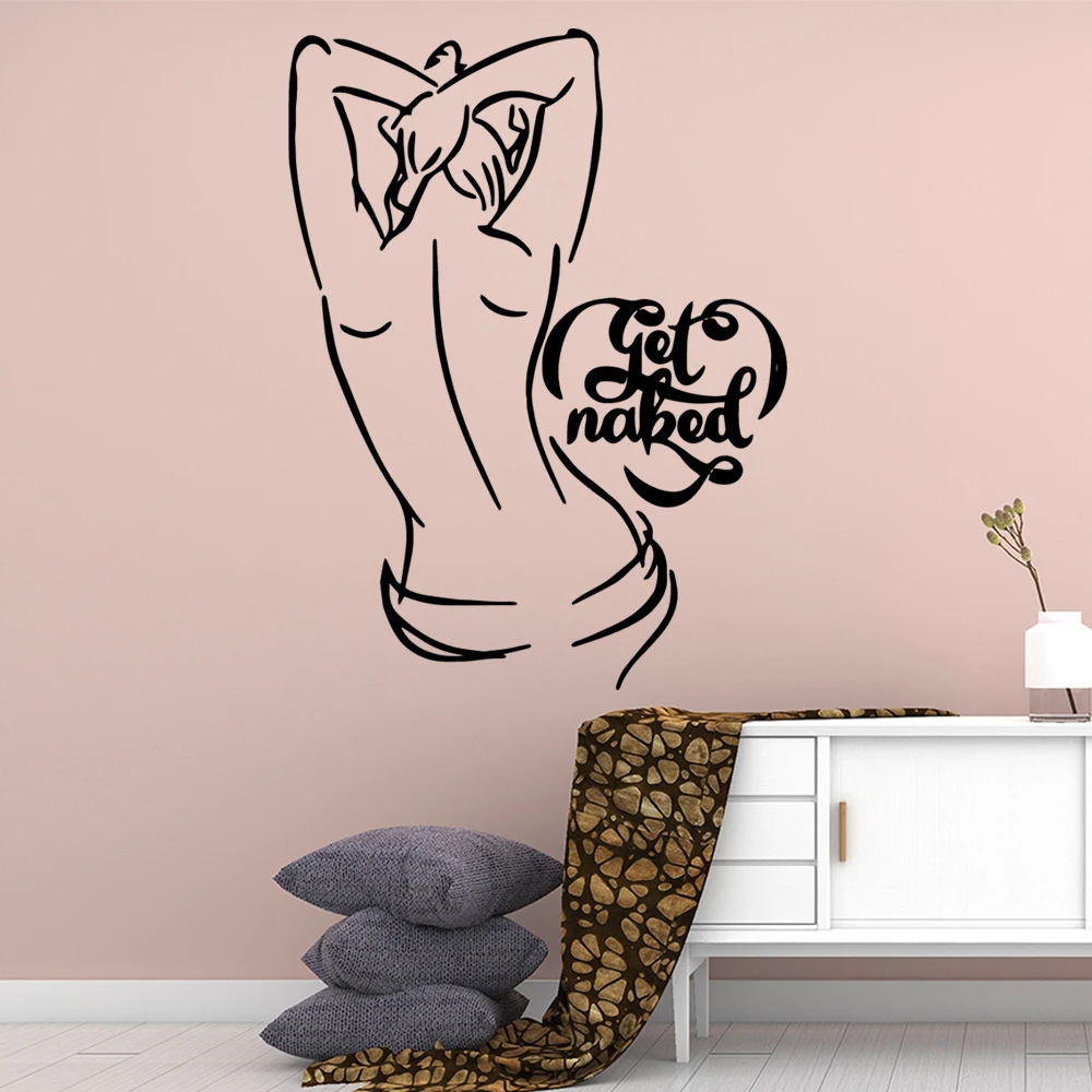 Fun голая женщина Home Decor современные акриловые украшение для детской комнаты