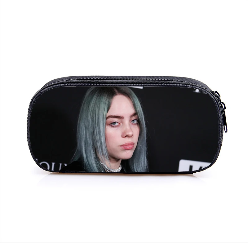 Косметический Чехол Billie Eilish s, сумка-карандаш для женщин, косметички для девочек-подростков, футляр для карандашей, школьный чехол, принадлежности