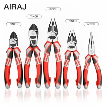 

AIRAJ Multi-function Wire Cutter Pliers Industrial Grade Electric Wire Stripping Crimping Vise Strong Manual Home Repair Tools
