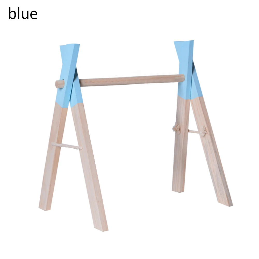 Blue INS стиль детский спортивный зал игровая детская сенсорная кольцевая игрушка деревянная рама для детской комнаты стеллаж для одежды для малышей подарок декор для детской комнаты Новинка - Цвет: Blue