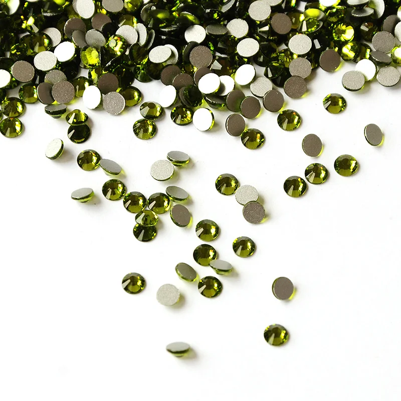 2000NoHF Olivine цветные кристаллы разные размеры Подвески DIY дизайн ногтей 3D камни для