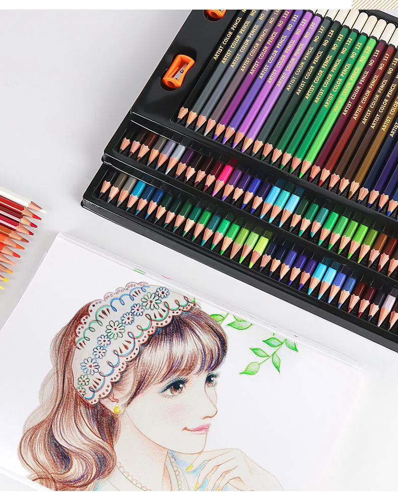 120 Профессиональные цветные карандаши для рисования, масляные Набор цветных карандашей, художественная живопись, эскизы, цветные карандаши, Школьное искусство