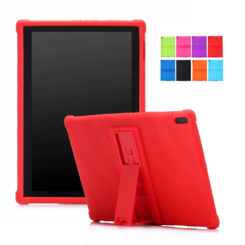 

Soft Silicone Case For Lenovo Tab E10 TB-X104F 10.1 inch With Bracket Anti-Shock Protective Shell Fundas