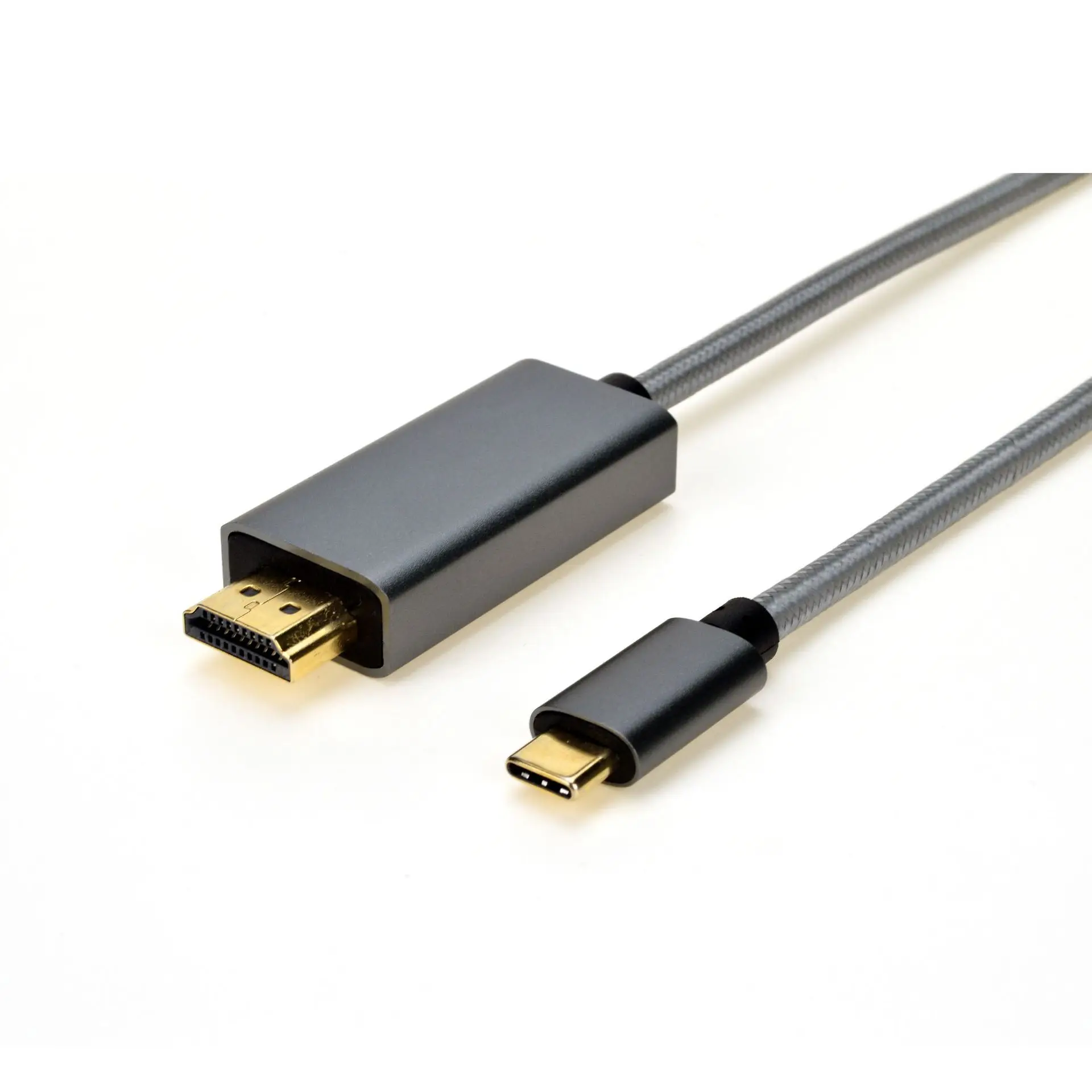 

Hot Selling HDMI High-definition Cable USB Typec to HDMI Aluminum Case Gray Netting 4 K High-definition Mobile Phone Computer Ad