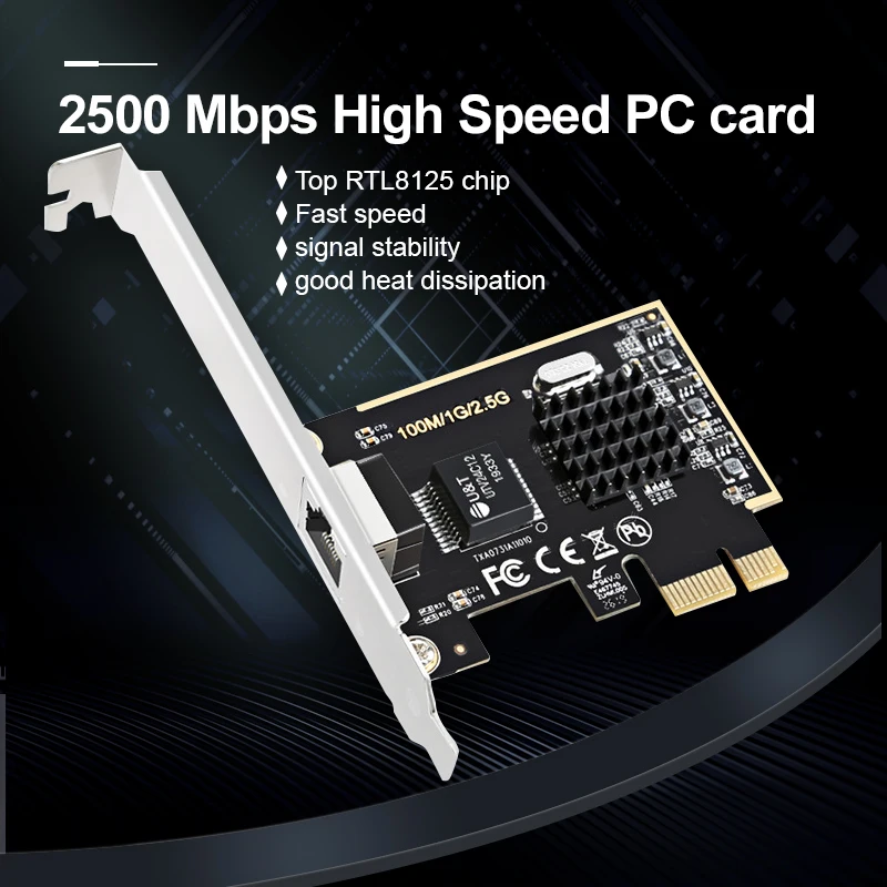 Игровая карта PCI 2500 Мбит/с гигабитная сетевая 10/100/1000 RTL8125chip Проводная PCI-X