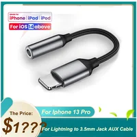 Cable auxiliar Lightning a Jack de 3,5mm para iPhone, adaptador de auriculares para iPhone 11 Pro Max XS XR X 8 Plus, dispensador de conector para iPad