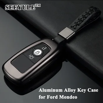 

1pc SEEYULE Aluminum Alloy Car Styling Deluxe Car Key Case Shell Remote Key Cover Protector Storage Bag for Ford Mondeo