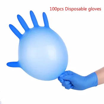 

100pcs Household Disposable Latex Gloves Kitchen Non-slip Food Gloves Left And Right Universal Cleaning Tools