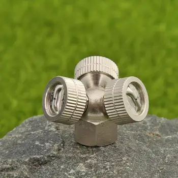 

3 Holes Copper Spray Misting Nozzle Garden Watering Sprayer Sprinklers Head Garden Plant Irrigation Tool