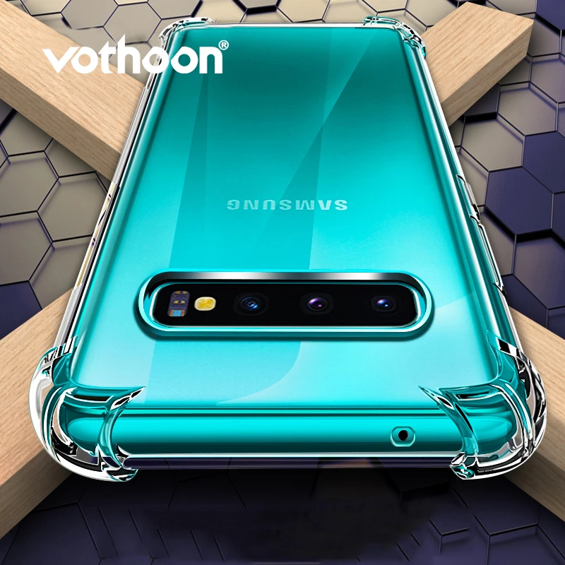 Противоударный прозрачный чехол Vothoon для Samsung Galaxy S20 ultra S10 Plus 5G силиконовый мягкий