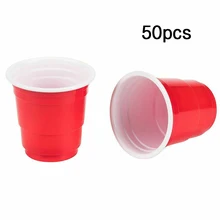 50 шт. красные пластиковые стаканчики идеально подходят для вечеринок и мероприятий холодные напитки и напитки новые пластиковые стаканчики